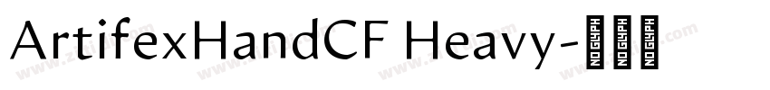 ArtifexHandCF Heavy字体转换